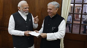 Rao Inderjit Singh with PM Modi (photo: Twitter: @Rao_InderjitS)