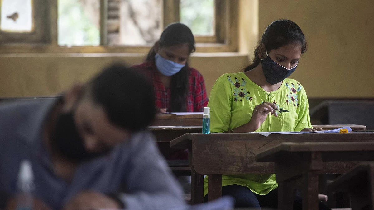 Representative image of students appearing for examination (Photo by Pratham Gokhale/Hindustan Times via Getty Images)