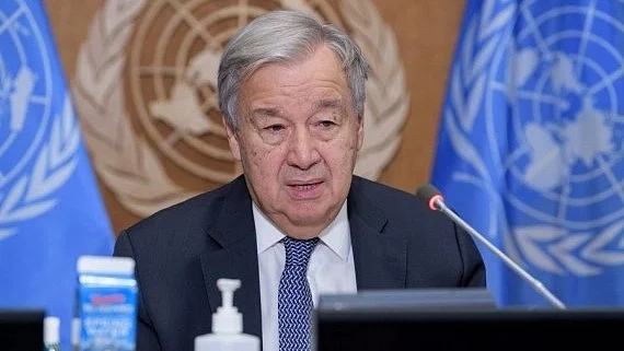 UN Secretary-General Antonio Guterres denounces Hamas attacks, urges protection of civilians (photo: IANS)
