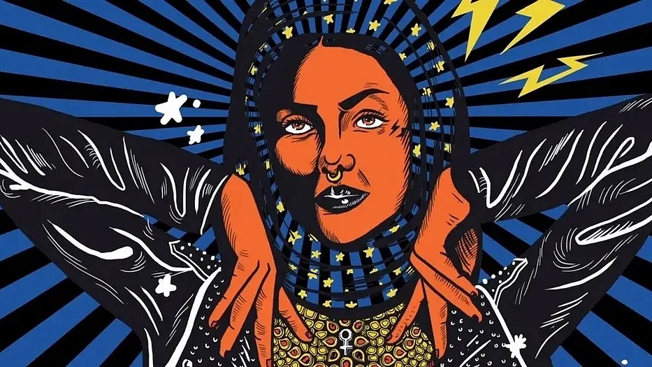 A painting by artist Shehzil Malik depicting women who are powerful and confident (photo courtesy: Shehzil Malik)