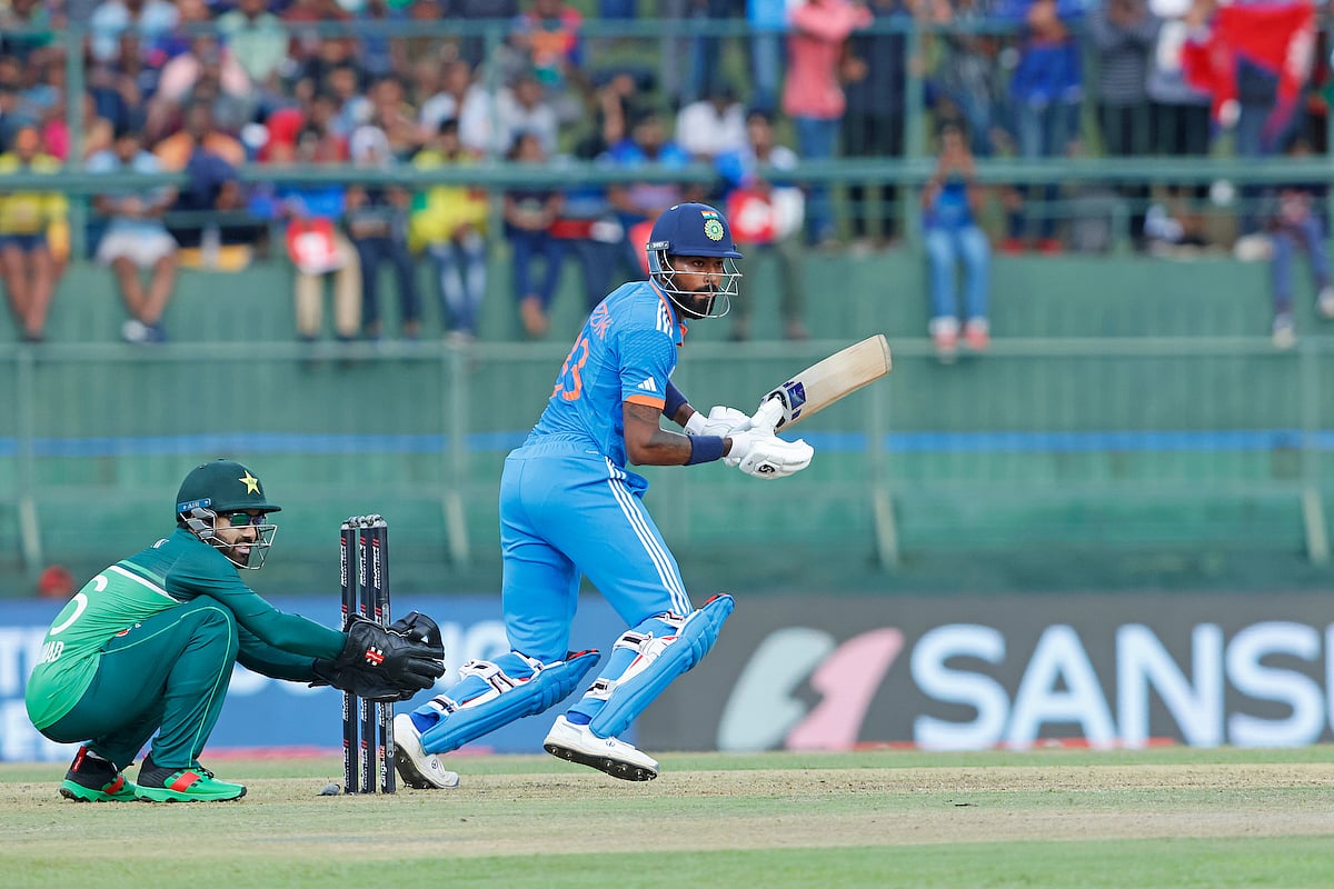 Hardik Pandya in action in ODI against Pakistan in Columbo on Saturday (Photo courtesy: BCCI) 