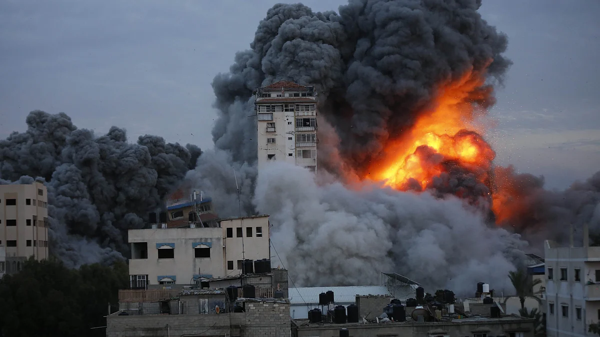 The UN OCHA reports escalating casualties in the 13-day Israel-Hamas crisis, underscoring the urgent need for peace and aid.  (Photo: Ashraf Amra/Anadolu Agency via Getty Images)