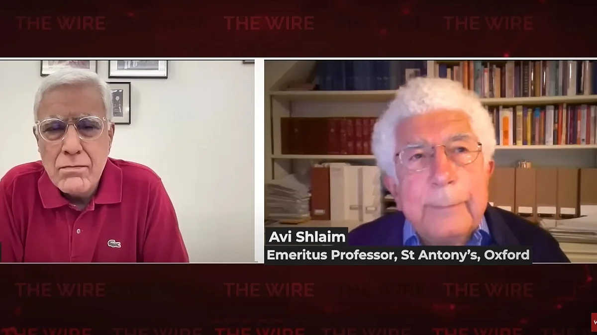Avi Shlaim highlights Western double standards in the Israel-Palestine conflict and the role of global institutions (screengrab from: The Wire/ YouTube)