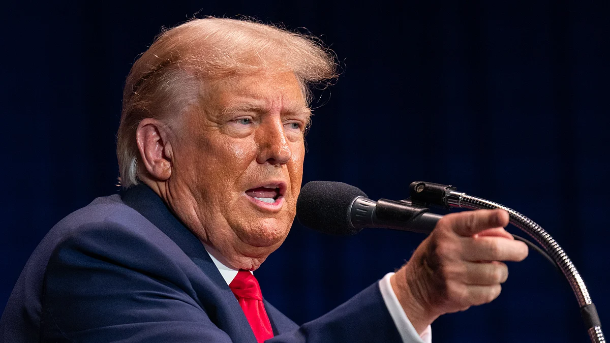 Trump's second violation of the gag order results in a hefty fine as his New York fraud trial continues. (Photo: Scott Eisen/Getty Images)