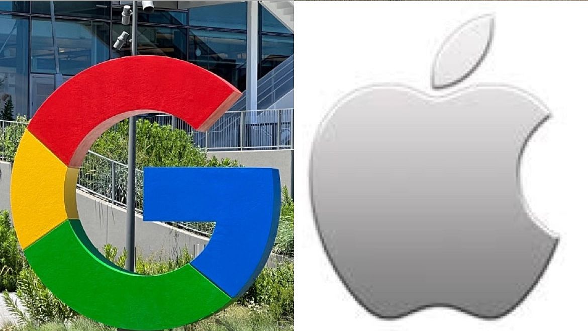Google logo (left) Apple logo (right) (photo: National Herald archives)