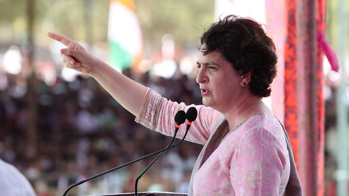Priyanka Gandhi Vadra was to participate in the yatra when it entered Uttar Pradesh in Chandauli but could not do so because of ill health (photo: @INCIndia/ X)