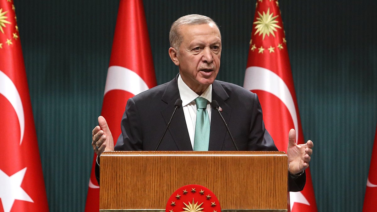 Turkish president Recep Tayyip Erdogan cancels a planned visit to Israel, citing Israel's "inhumane" actions in Gaza. (Photo: Yavuz Ozden/ dia images via Getty Images)
