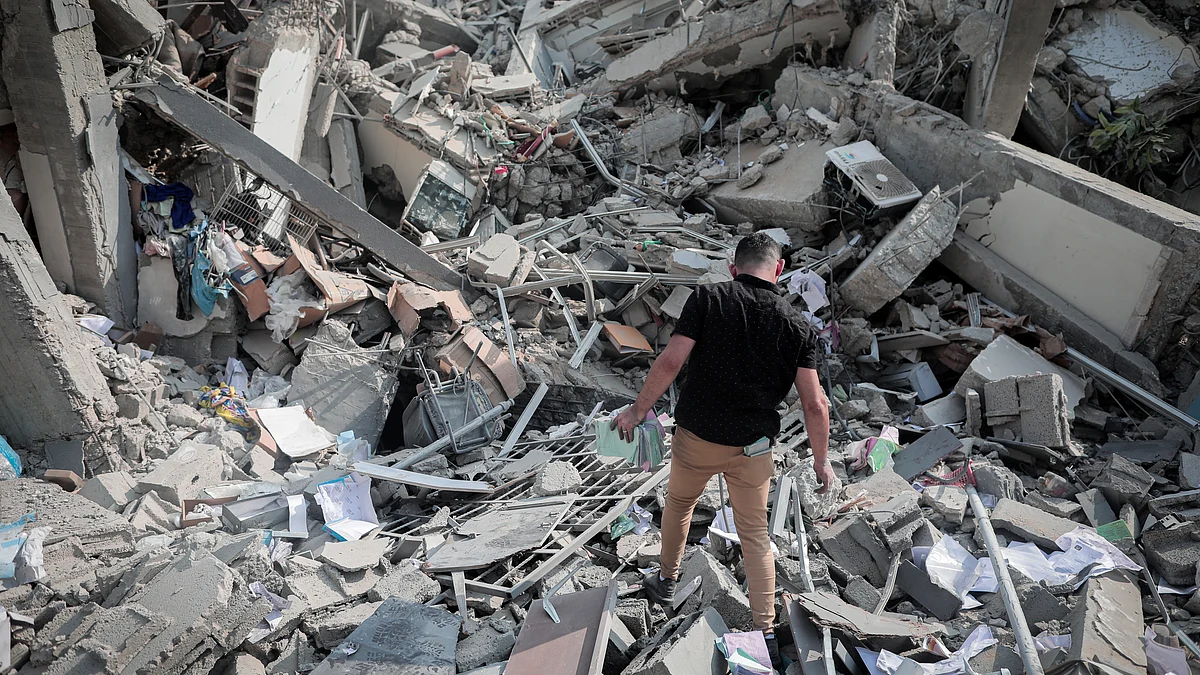 Representative image of destruction in Palestine after an airstrike (Photo: Getty Images)