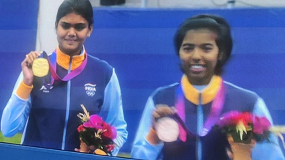 Jyothi Surekha Vennam (left), Aditi Gopichand Swami (right) (photo: IANS)