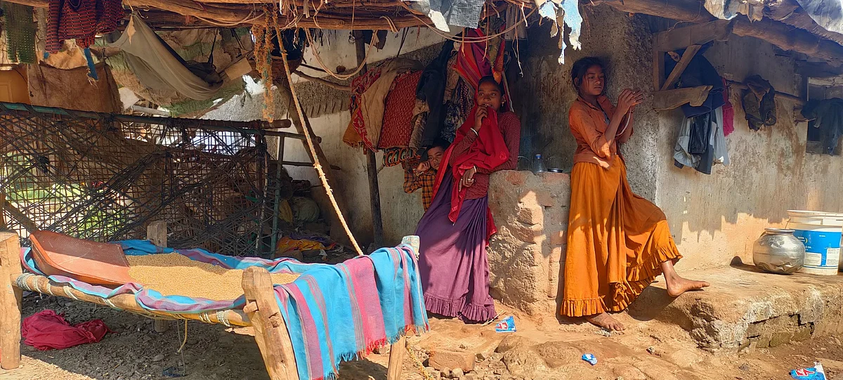 Pooja Bhuria's home in Jhabua's Dhekal Badai village. Only elders use the toilet due to water scarcity. (photo: Kashif Kakvi)