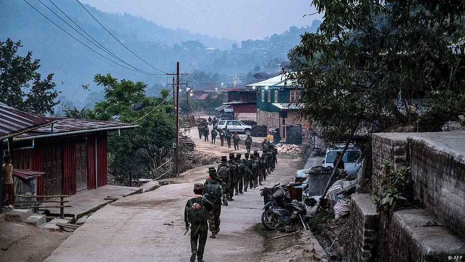 Ta'ang National Liberation Army (TNLA) rebels are among three groups currently allied in an offensive against the Tatmadaw (photo: DW)