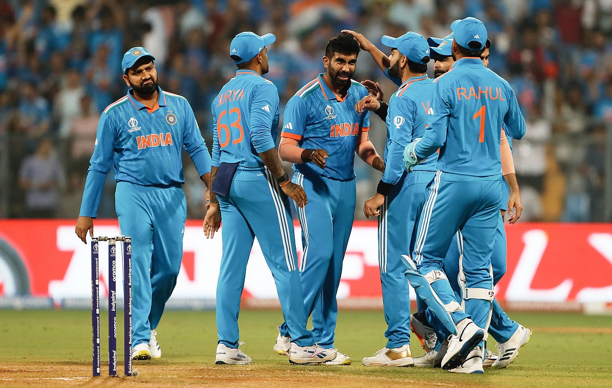Jasprit Bumrah (centre) will be a crucial cog in India's wheel (photo: Getty Images)