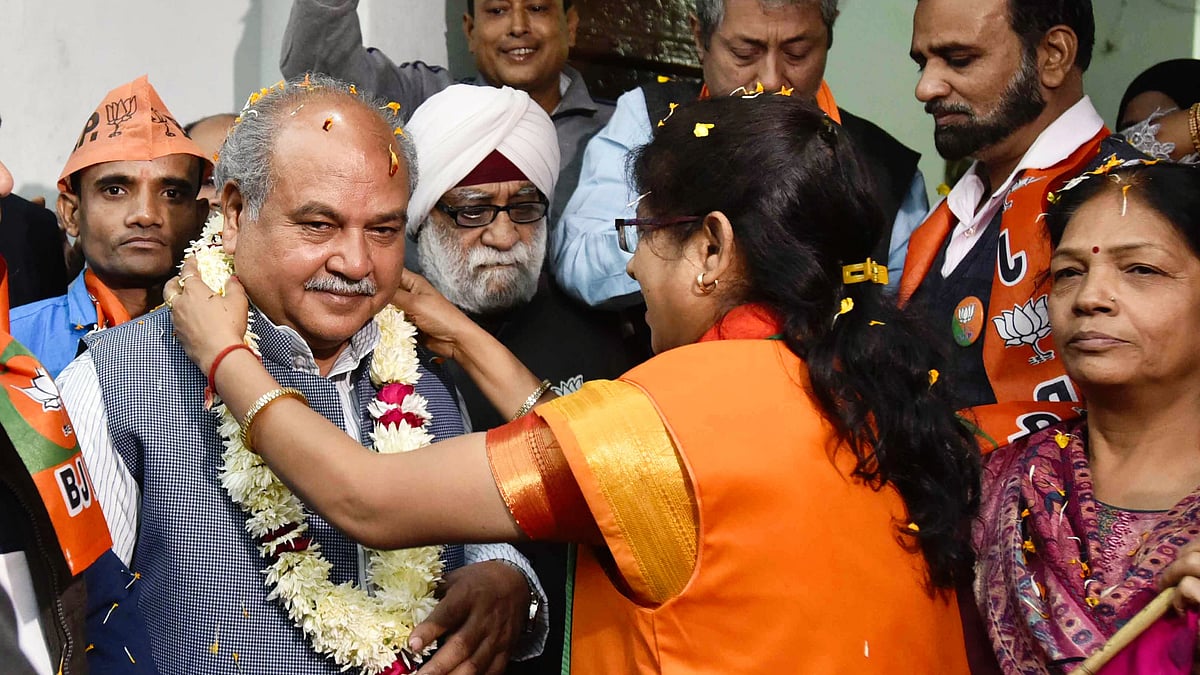 Dhiraj Sahu merits a raid, but Union minister Narendra Singh Tomar (pictured) or his son does not