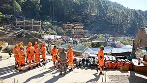 Before the recent drilling attempt, 46.8 m of an 800 mm steel pipe could be inserted into the tunnel (photo: IANS)