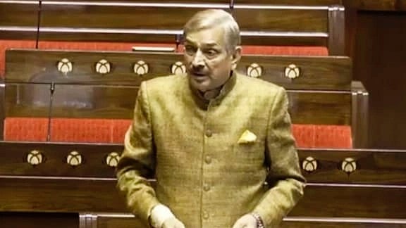 Screengrab from a video of Congress MP Pramod Tiwari speaking in Parliament (photo: @pramodtiwari700/X)