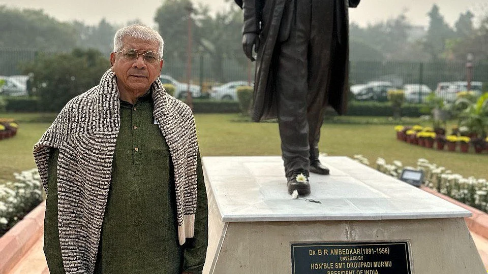 Vanchit Bahujan Aghadi (VBA) President Prakash Ambedkar (photo: @Prksh_Ambedkar/X)