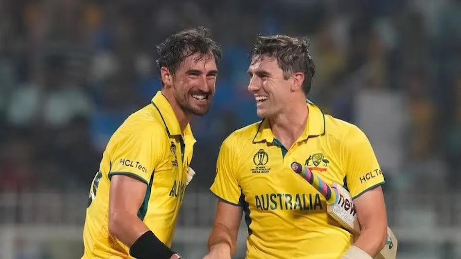 Australian cricketers Mitchell Starc (left) and captain Pat Cummins (photo: ICC)
