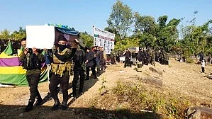 File photo of an earlier Kuki-Zo mass burial in Manipur