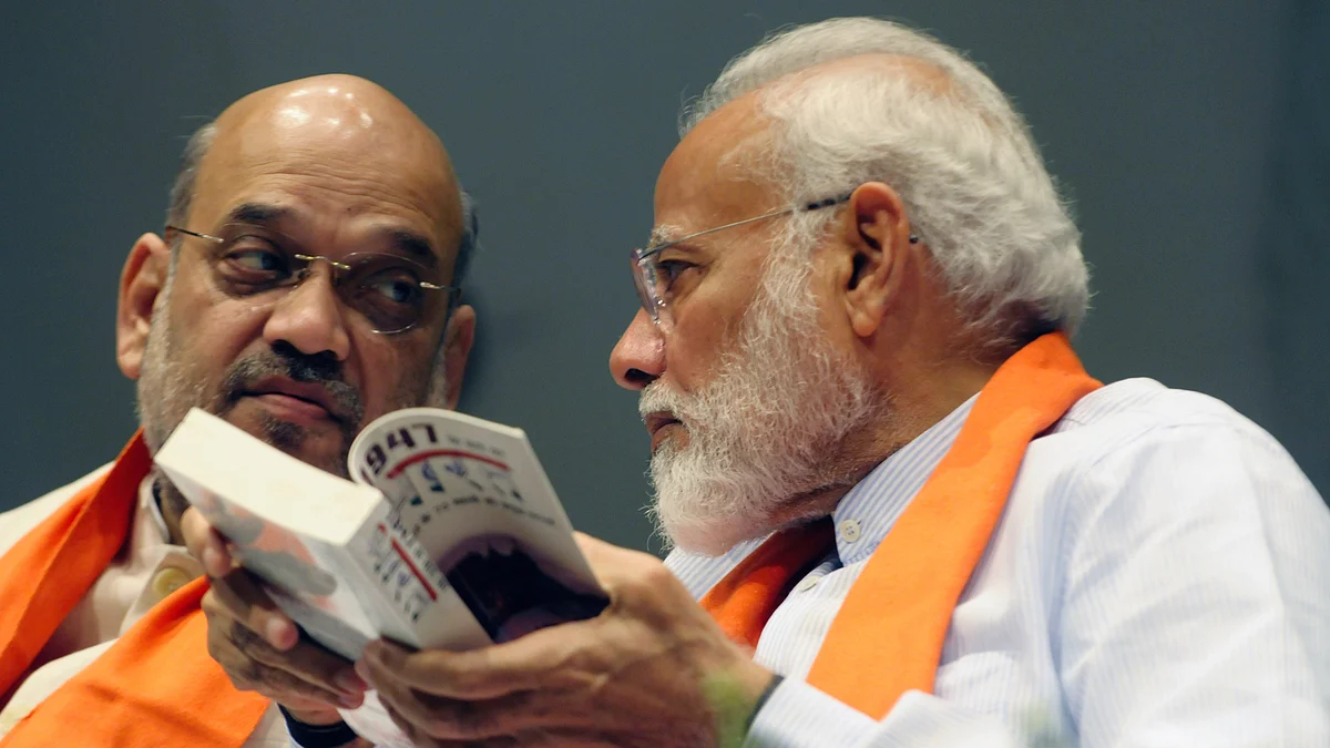 Home minister Amit Shah (seen here with PM Narendra Modi) said the framework for implementing the laws in all UTs will be ready by December 2024  (photo: National  Herald archives)