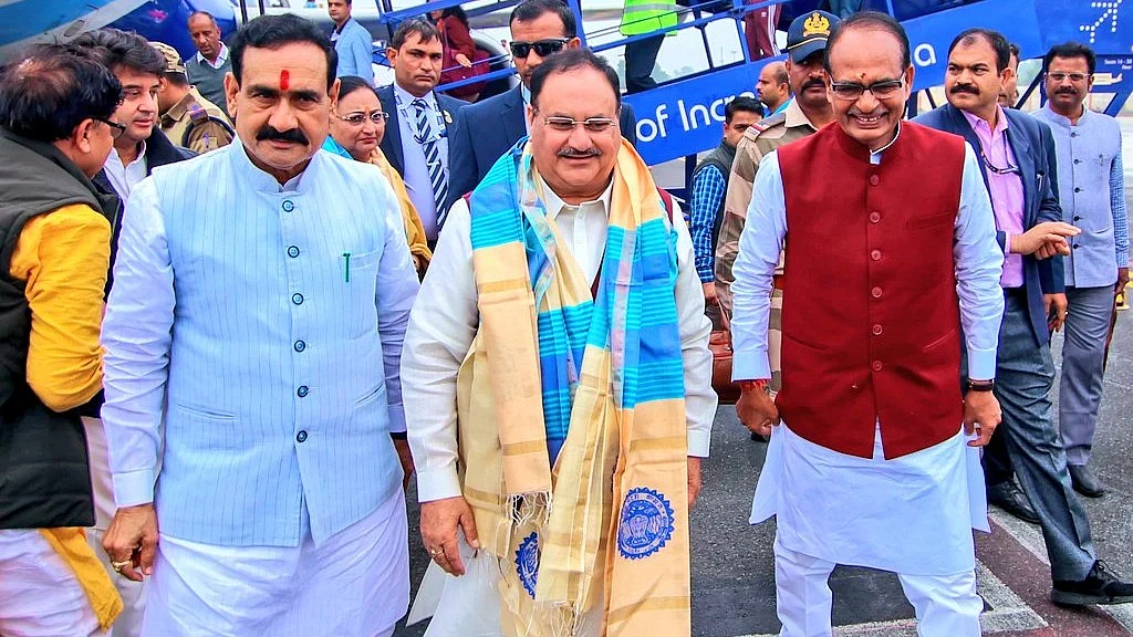 BJP's triumphant wave in Madhya Pradesh encounters ripples as key ministers face electoral defeats (photo: @drnarottammisra/X)