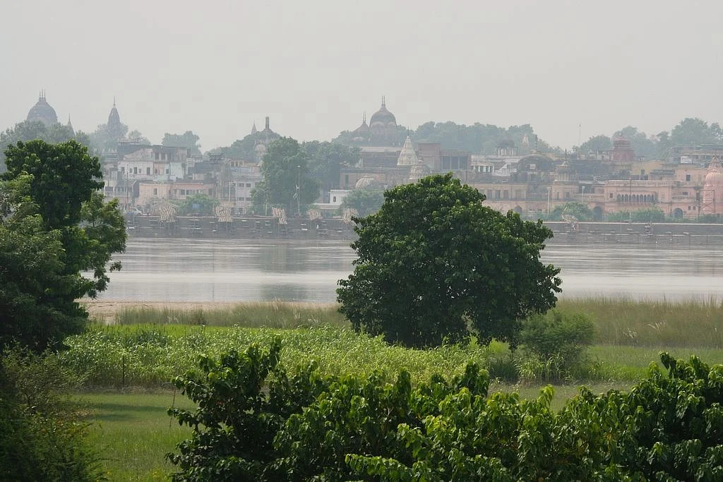Ayodhya city from the opposite riverbank