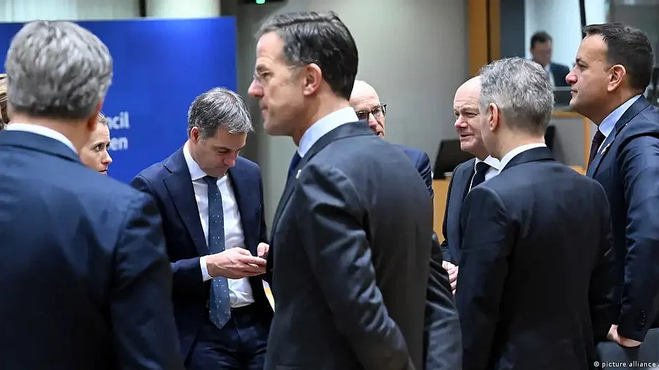 EU leaders in Brussels on 15 December 2023. The bloc has struggled to speak in one voice since Hamas' 7 October onslaught on southern Israel killed 1,200 people and triggered a retaliatory Israeli bombing campaign (photo: DW)