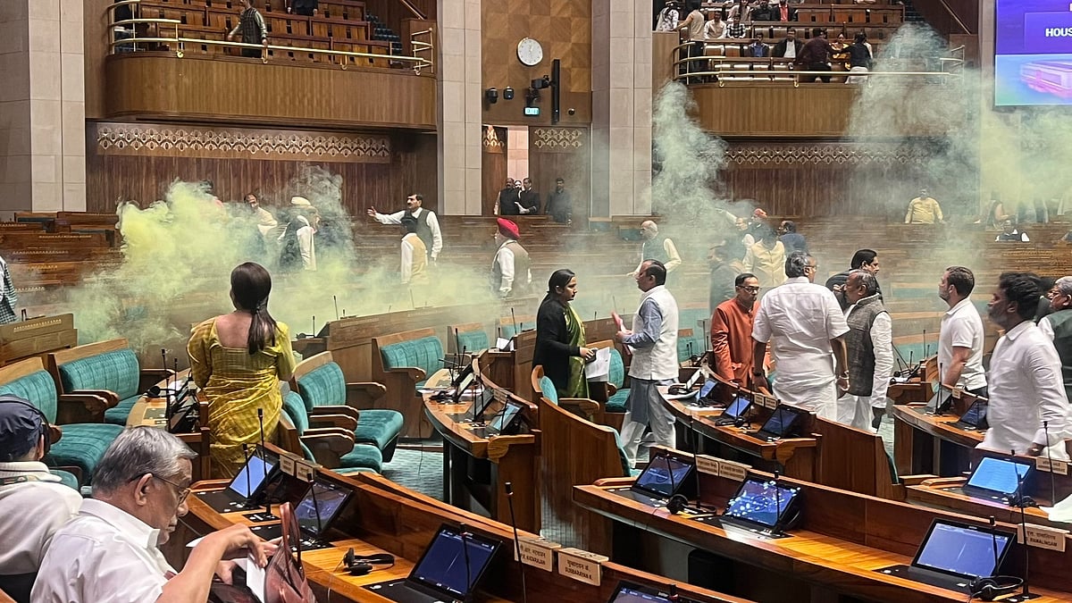 Two persons jumped into the Lok Sabha chamber on 13 December and opened yellow smoke canisters inside the house, leading to a scare.