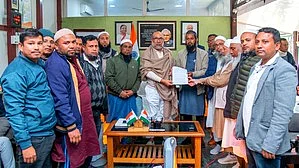 Meitei Pangals with Manipur CM Biren Singh (photo: IANS)