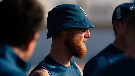 England Test captain Ben Stokes during a practice session in Abu Dhabi (England & Wales Cricket Board/X)