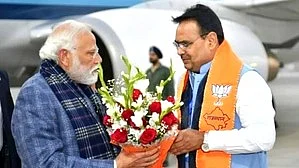 PM Narendra Modi (left) with Rajasthan chief minister Bhajan Lal Sharma (photo: IANS)