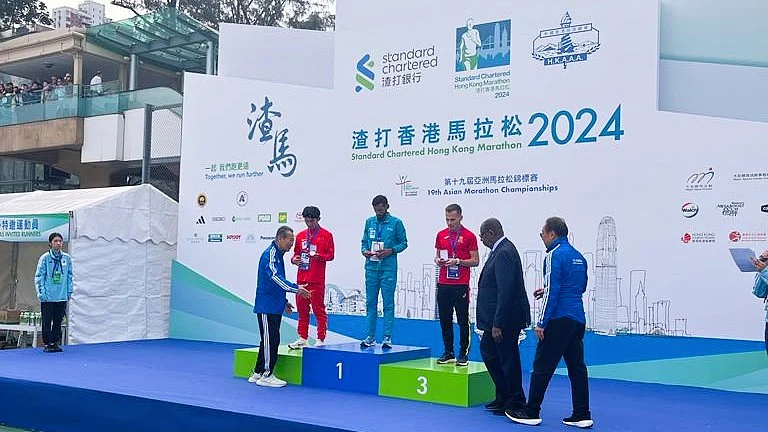 Man Singh on the podium (photo: @afiindia/X)