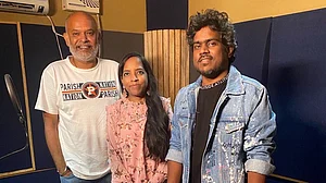 Bhavatharini (pictured with her father), a playback vocalist and music director, died at the age of 47 (photo: @bhavatharini/X)