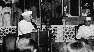 India's first prime minister Jawaharlal Nehru