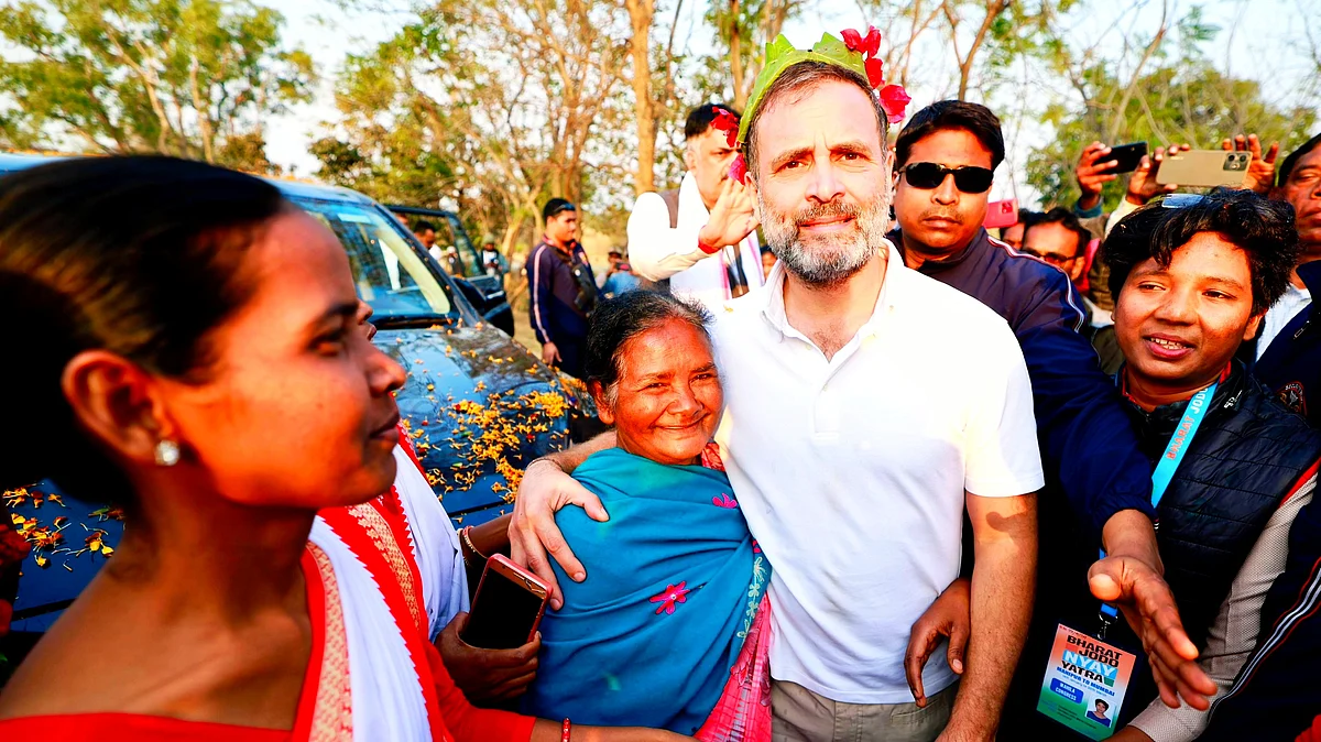 Rahul Gandhi at a BJNY pit stop in Jharkhand (photo: bharatjodonyayyatra.com) 