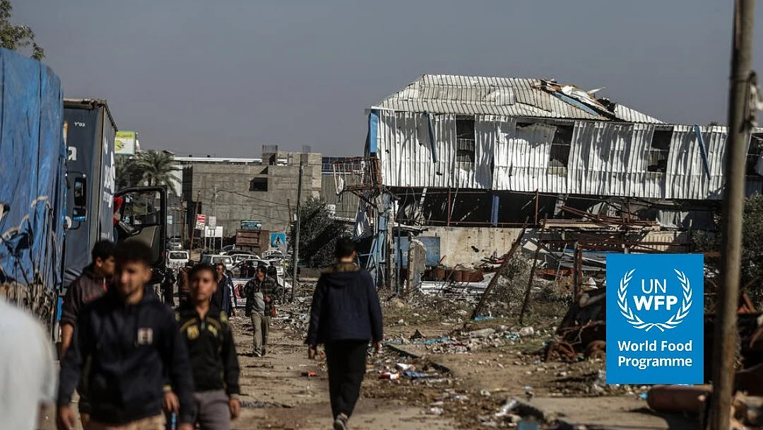 Refugee campsite in Gaza (photo courtesy @WFP/X)