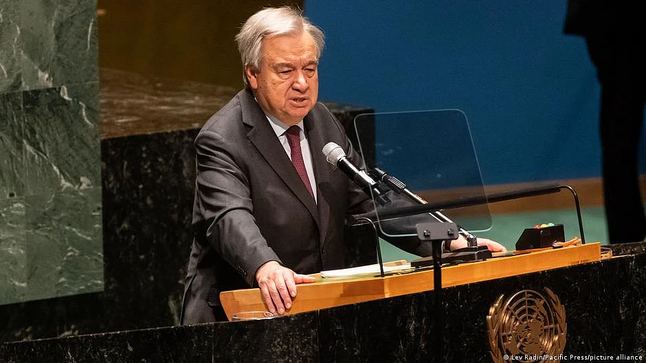 Guterres, seen here in New York, says the Security Council has failed to respond properly to the conflicts in Ukraine and Gaza. (photo: DW)
