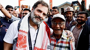 Rahul Gandhi's Bharat Jodo Nyay Yatra in Assam (photo: @bharatjodo/X)