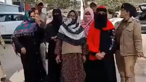 The five women arrested in Haldwani violence (photo: @MuslimSpaces/X)