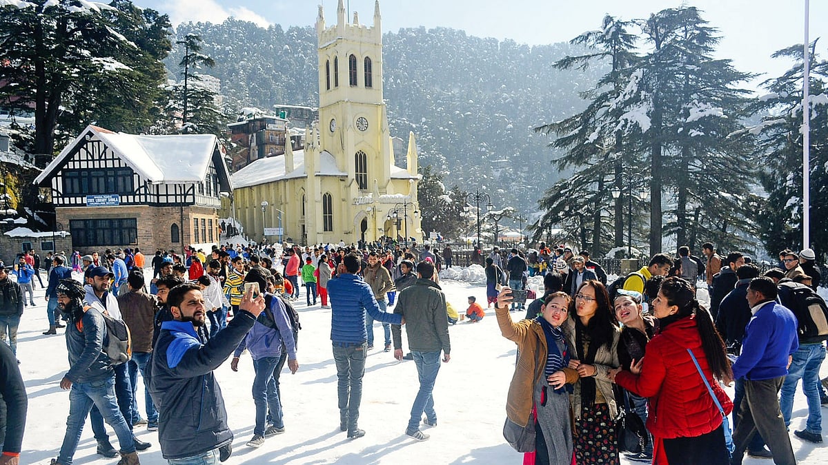 Tourists in Shimla