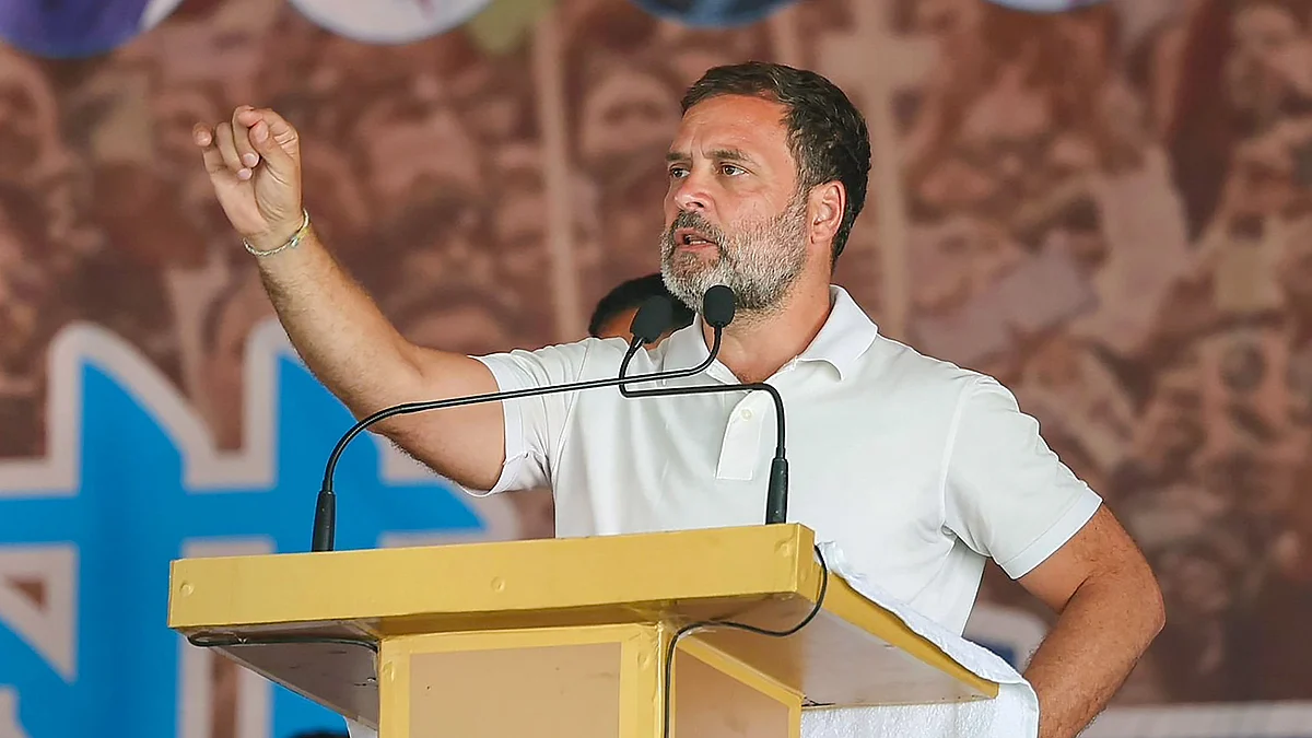Congress leader Rahul Gandhi during the Bharat Jodo Nyay Yatra, in Ratlam, Madhya Pradesh, on 6 March. (photo: PTI)
