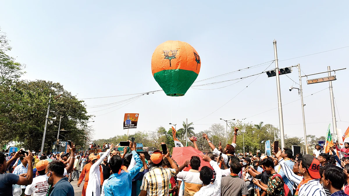 Is BJP's claim to popular support in UP going to prove so much hot air? (photo: Nur Photo)