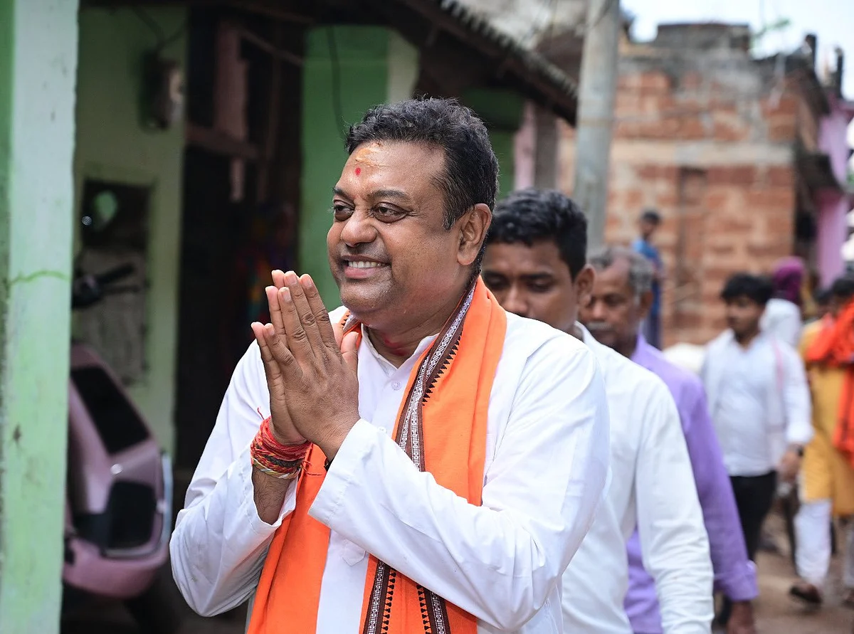 King of election-time drama: Sambit Patra (photo: @sambitswaraj/X)