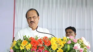 Ajit Pawar at a public event in Marunji, Maharashtra (photo: @AjitPawarSpeaks/X)