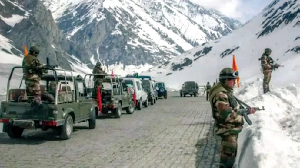 Indian Army deployed along the Line of Actual Control (LAC)