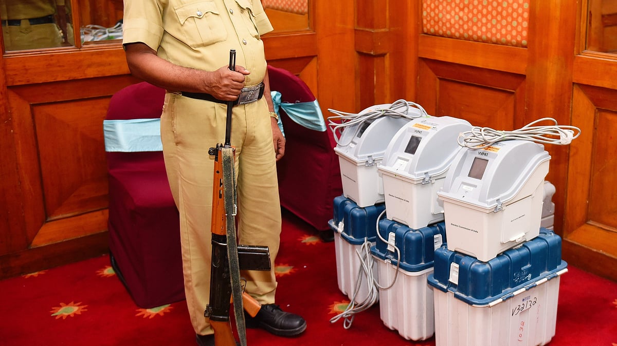 VVPAT machines in Bengaluru (photo: National Herald archives)