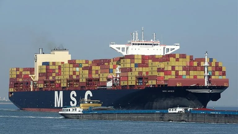 File photo of cargo ship MSC Aries