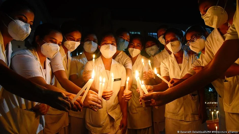 File photo of medical professionals in India during the Covid pandemic