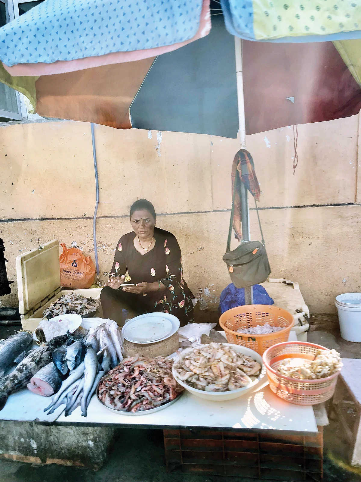 A Koli woman sells fish—though younger generations are increasingly shying away from the profession
