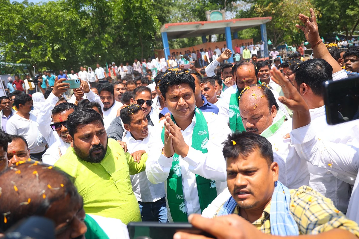 The BJD's Pranab 'Bobby' Das (centre) is no pushover (photo: @pranabpdas/X)