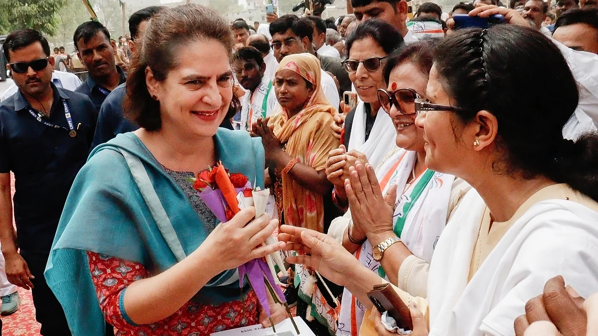 Priyanka Gandhi in Raebareli (photo: PTI)
